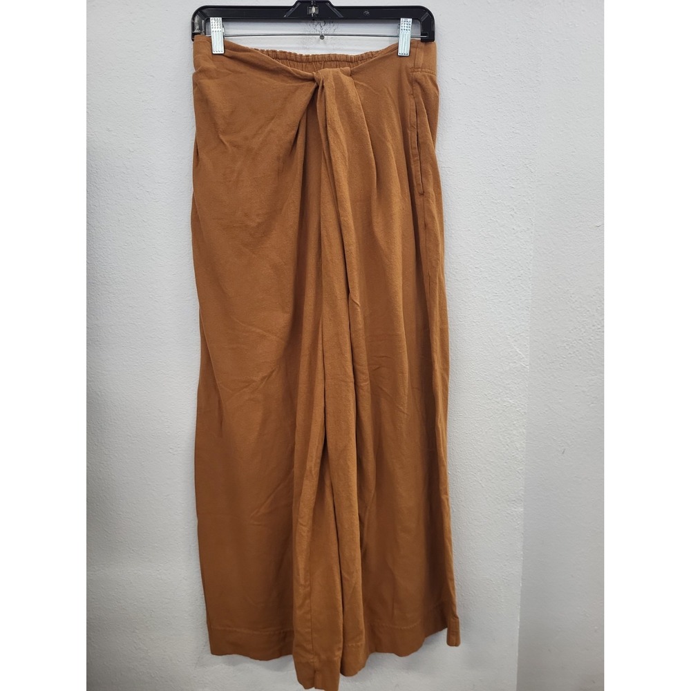 Free-Est Free People 100% Cotton Wide Leg Pants, Rust Color, Size Small